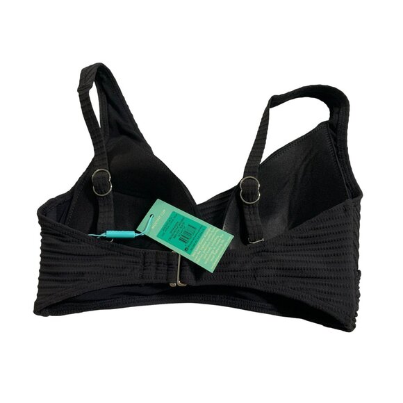Sea Level Swim Australia Black Spinnaker Cross Front Multifit Bra Top US 6 - Picture 2 of 8